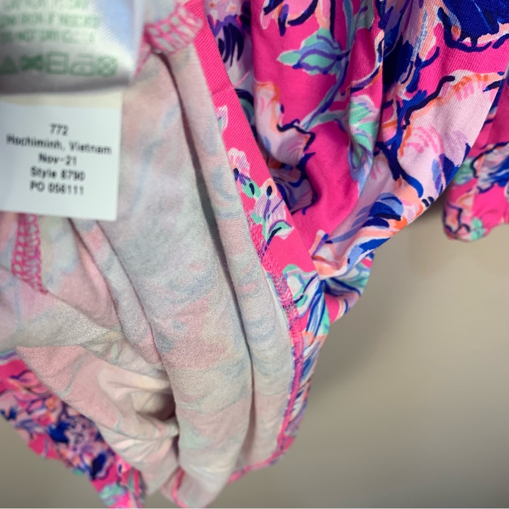 Lily Pulitzer Carmilla Pink Isle Last Bud Not Least Print - Picture 10 of 13